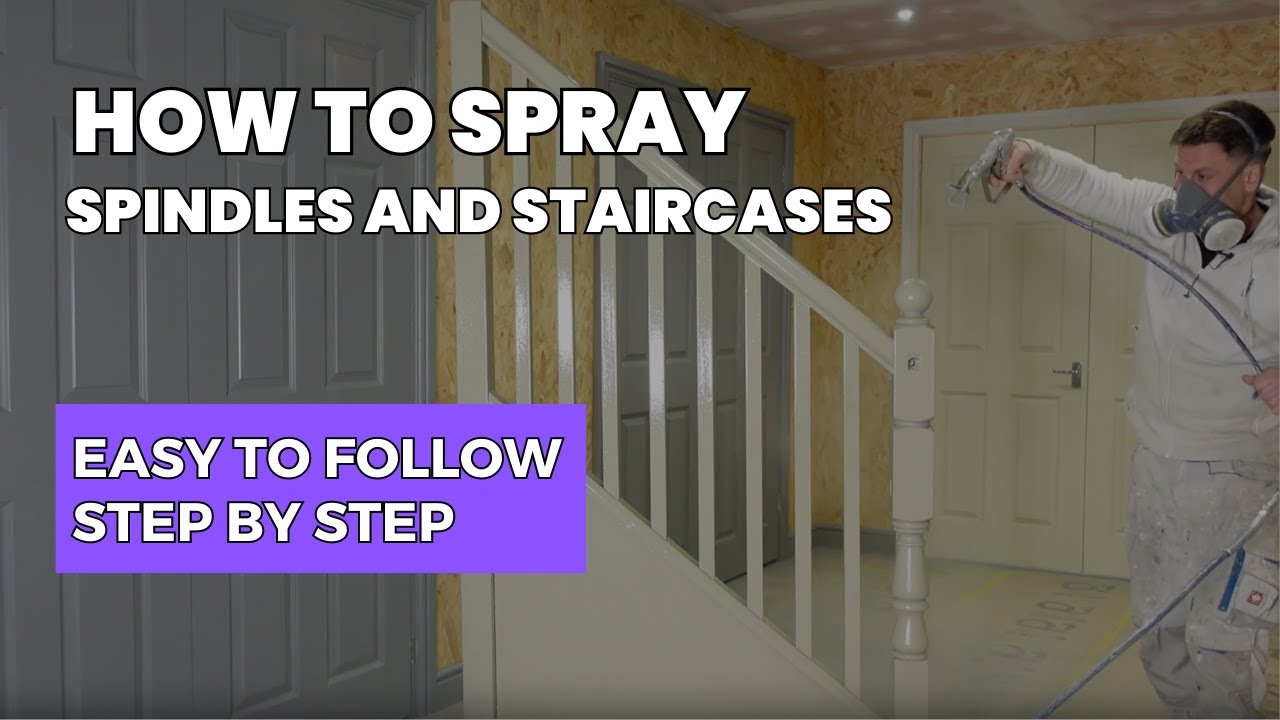 How to spray a staircase using airless paint spraying
