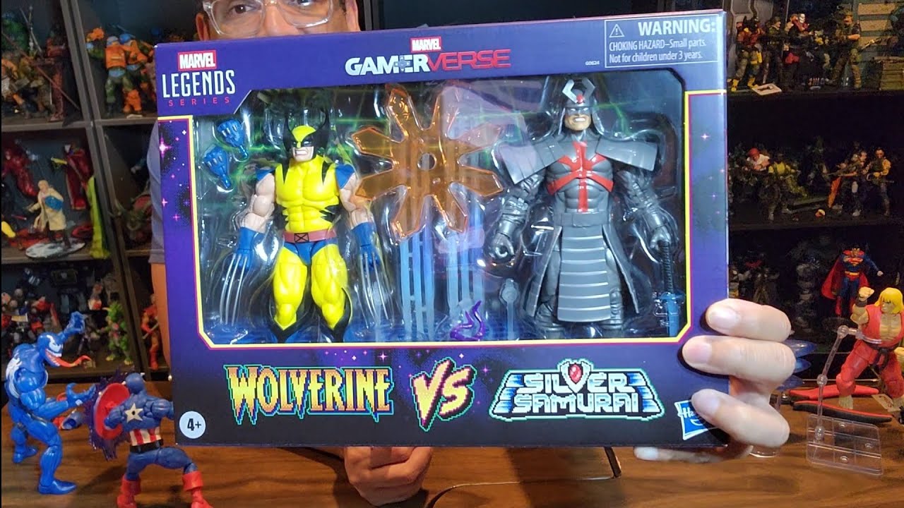 Распаковка набора из двух фигурок Marvel Legends Gamerverse Росомаха против Серебряного Самурая. ...
