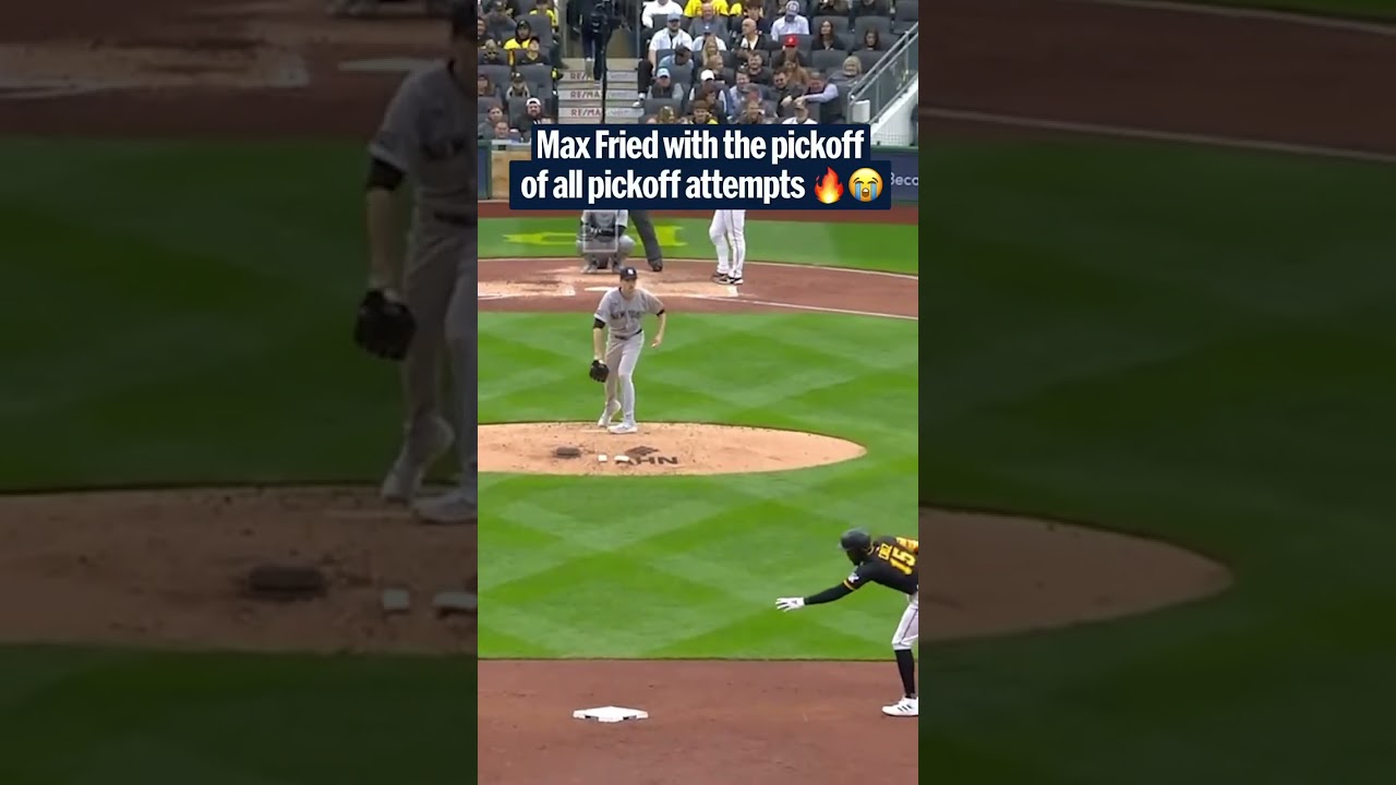Pickoff attempt in slow motion!