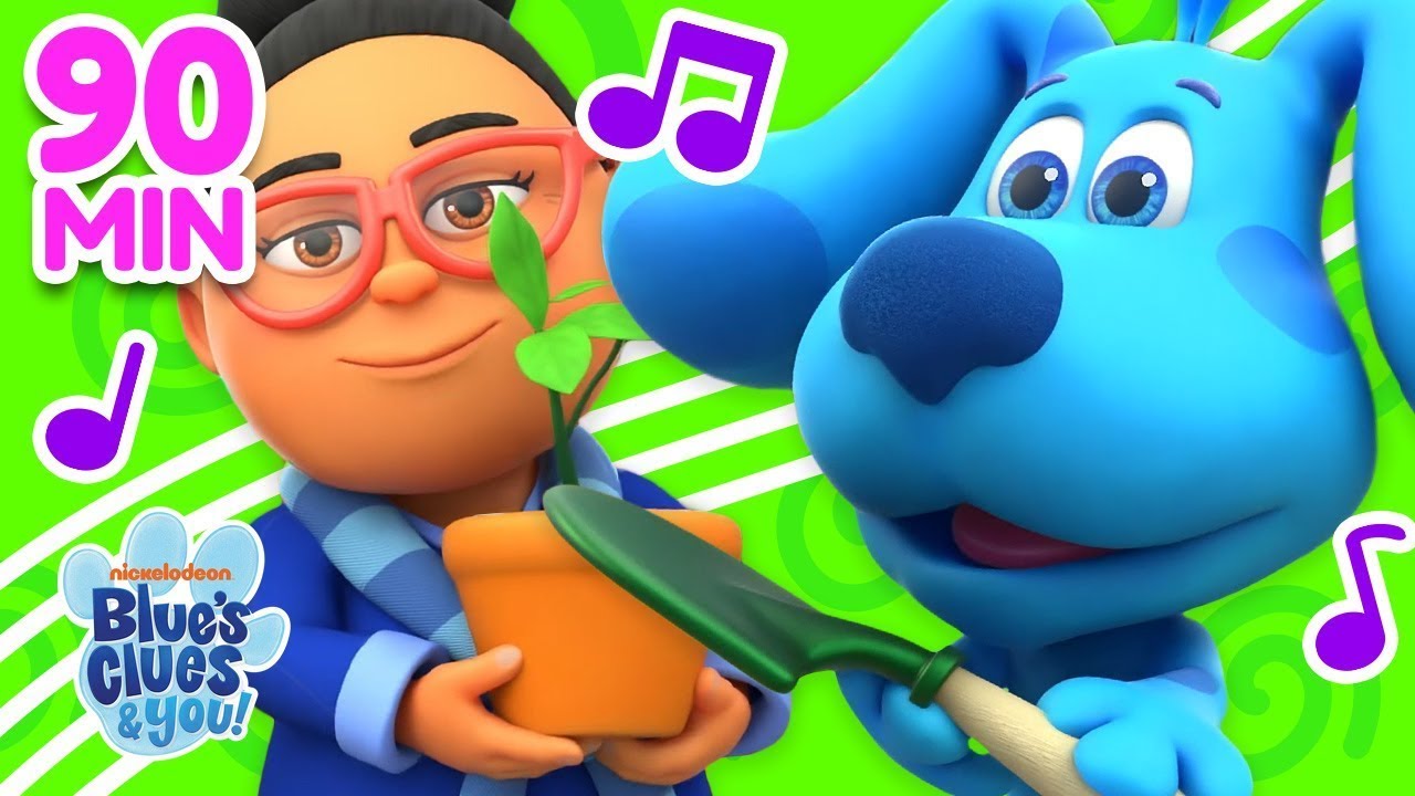 Green Grass Grew All Around! w/ Blue 🎵 + More Nursery Rhymes & Kids Songs | Blue’s Clues & You!