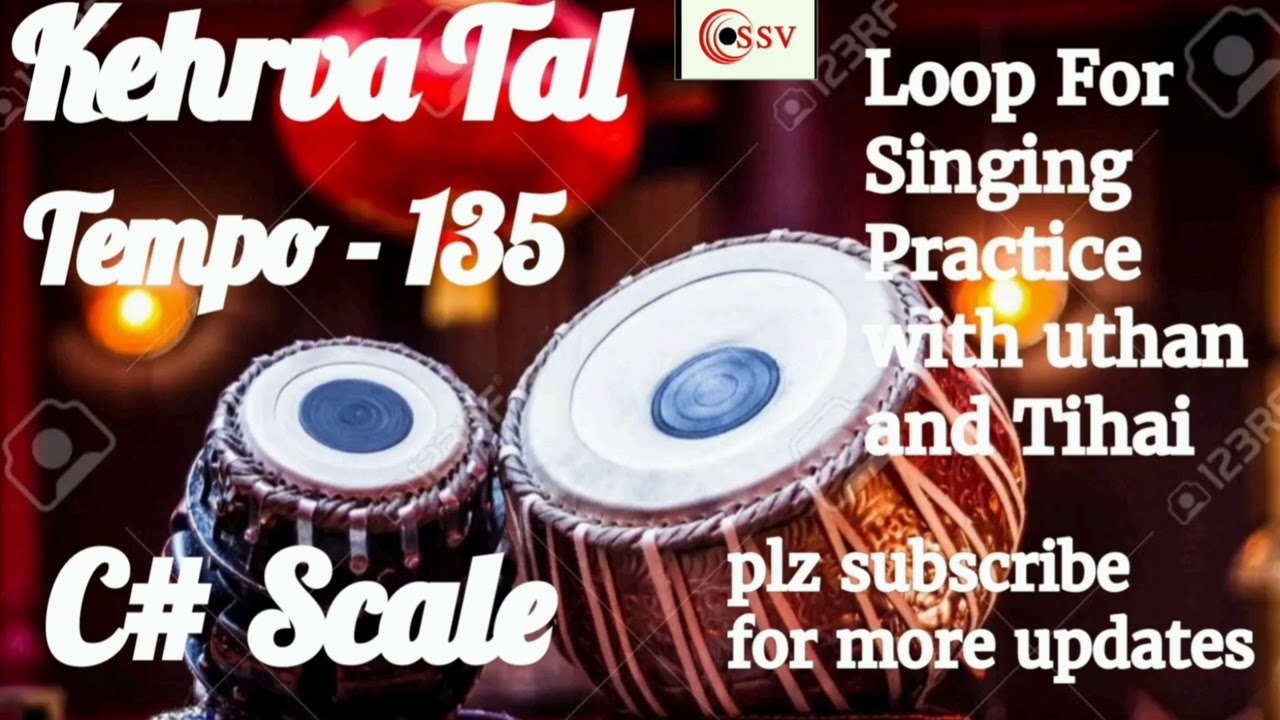 Kehrva Tal Loop || C#Scale || ਧਾ ਗੇ ਨਾ ਤੀ  |ਨਾ ਕੇ ਧਿੰ ਨਾ || 8 -ਮਾਤਰਾ ਤਾਲ l|