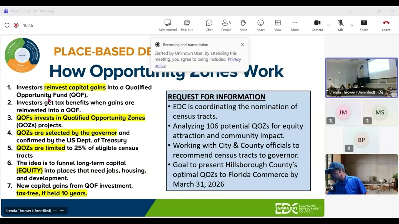 West Tampa CAC Meeting - 01/20/25