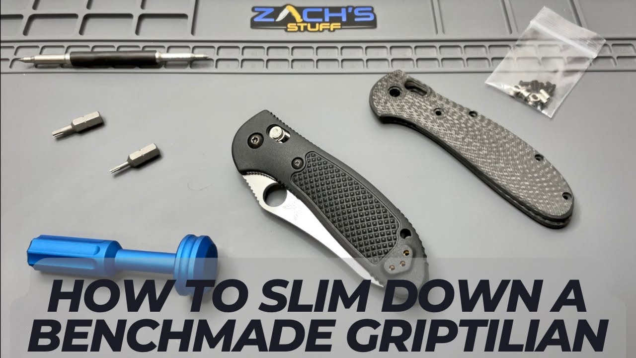 Тонкие весы из углеродного волокна Benchmade Griptilian ~ Весы Death Grip
