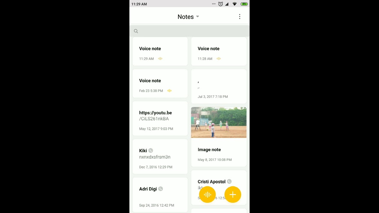 Xiaomi MIUI 10 Notes Android application latest version v1.5.3 on Xiaomi Mi 6