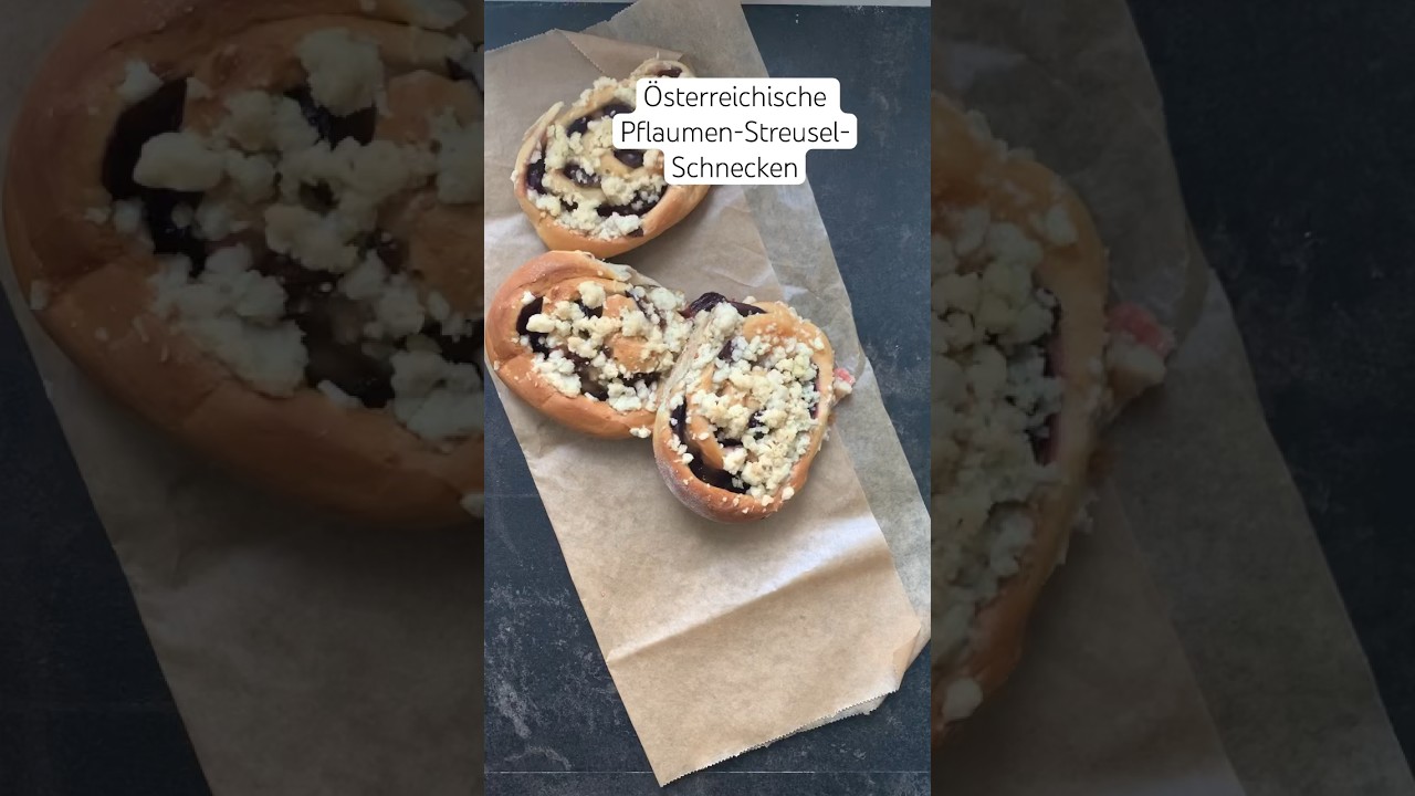 „Österreichische Pflaumen-Streusel-Schnecken: Ein himmlisches Backrezept zum Genießen!“