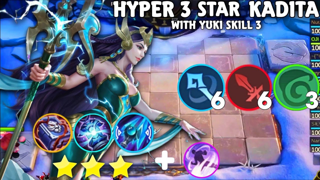 HYPER KADITA WITH YUKI SKILL 3  | ONE ULTIMATE DELETE EVERYONE MLBB MAGIC CHESS S14