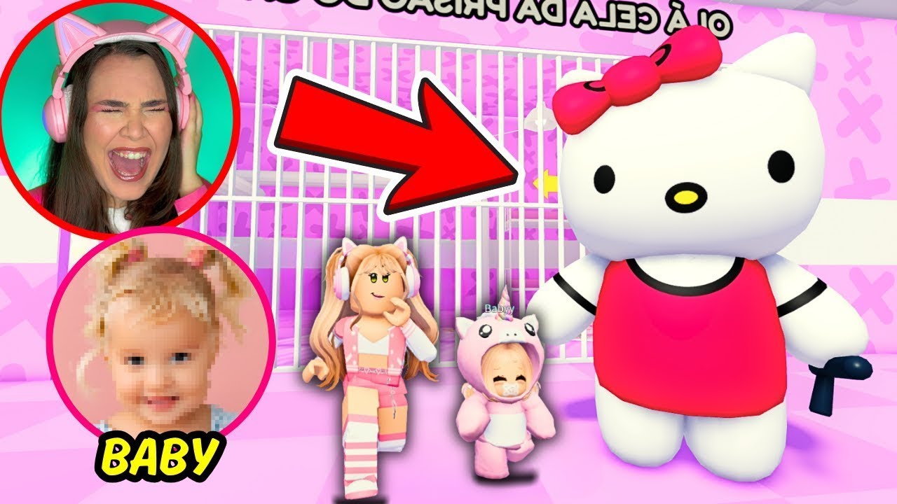 A HELLO KITTY tá ATRÁS da MINHA FILHA no ROBLOX!