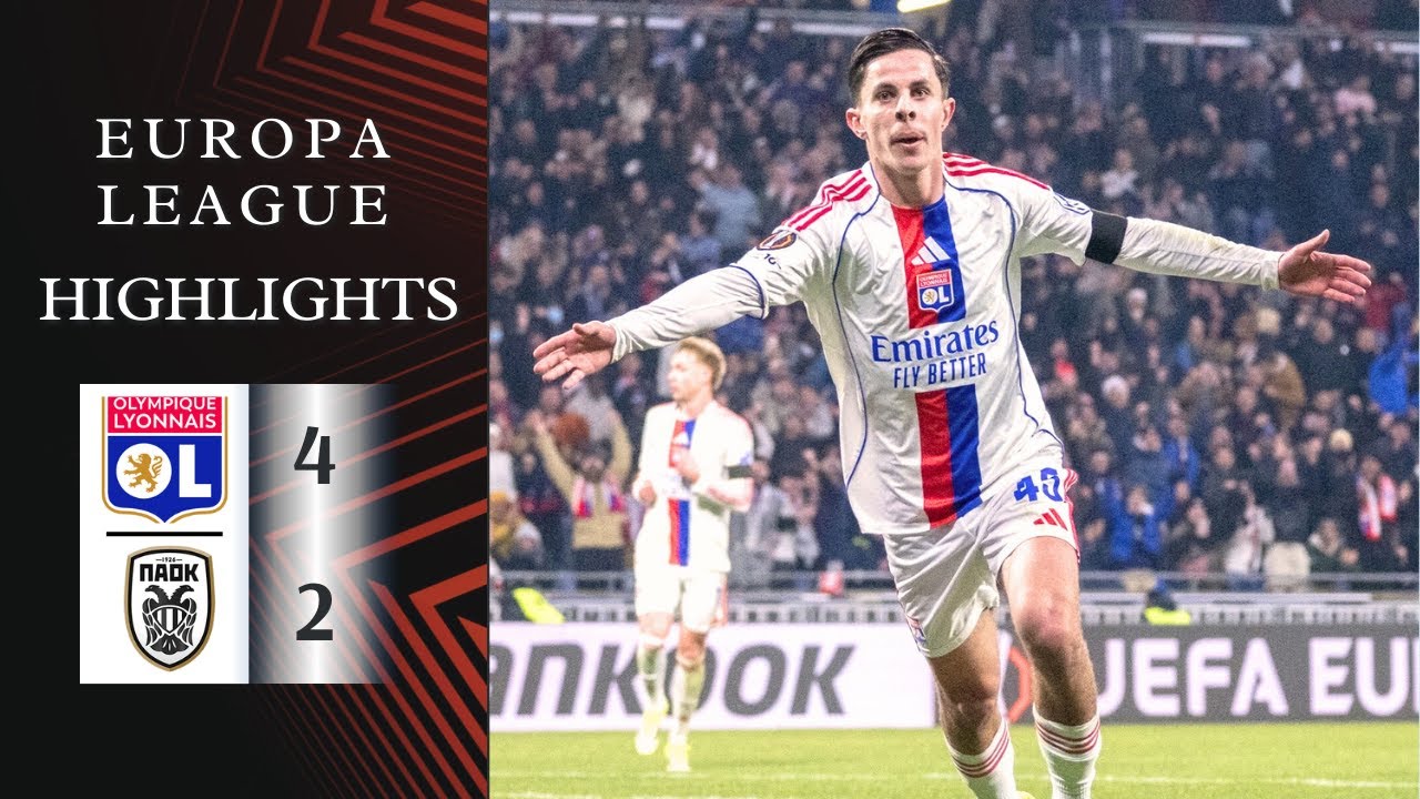 Lyon - PAOK | 4-2 | Najważniejsze momenty | Liga Europy 2025-26 | lew borsuk