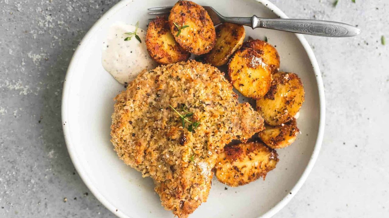 Shake and Bake Ranch Pork Chops with Potatoes