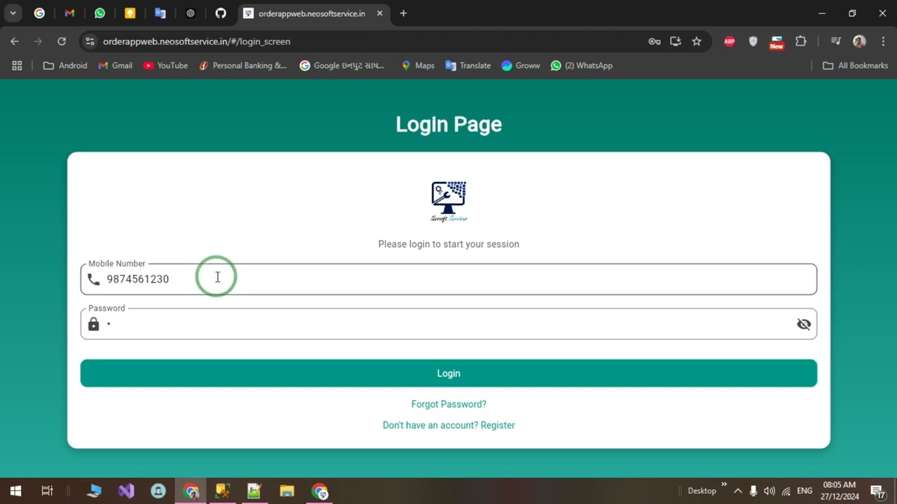Retailer Registration In Neosoft order app