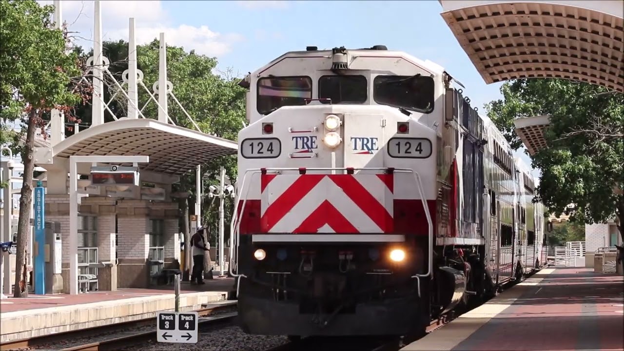 TRE Trains at Dallas Union Station