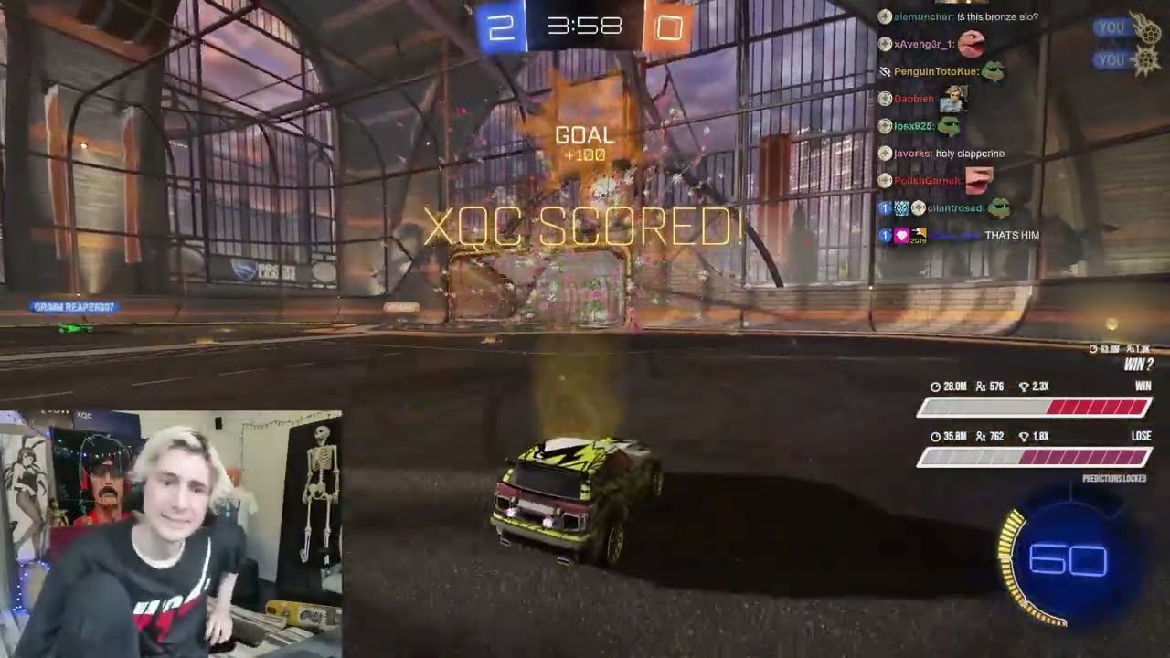 xQc HAS A BLAST Playing Rocket League with Poke #36