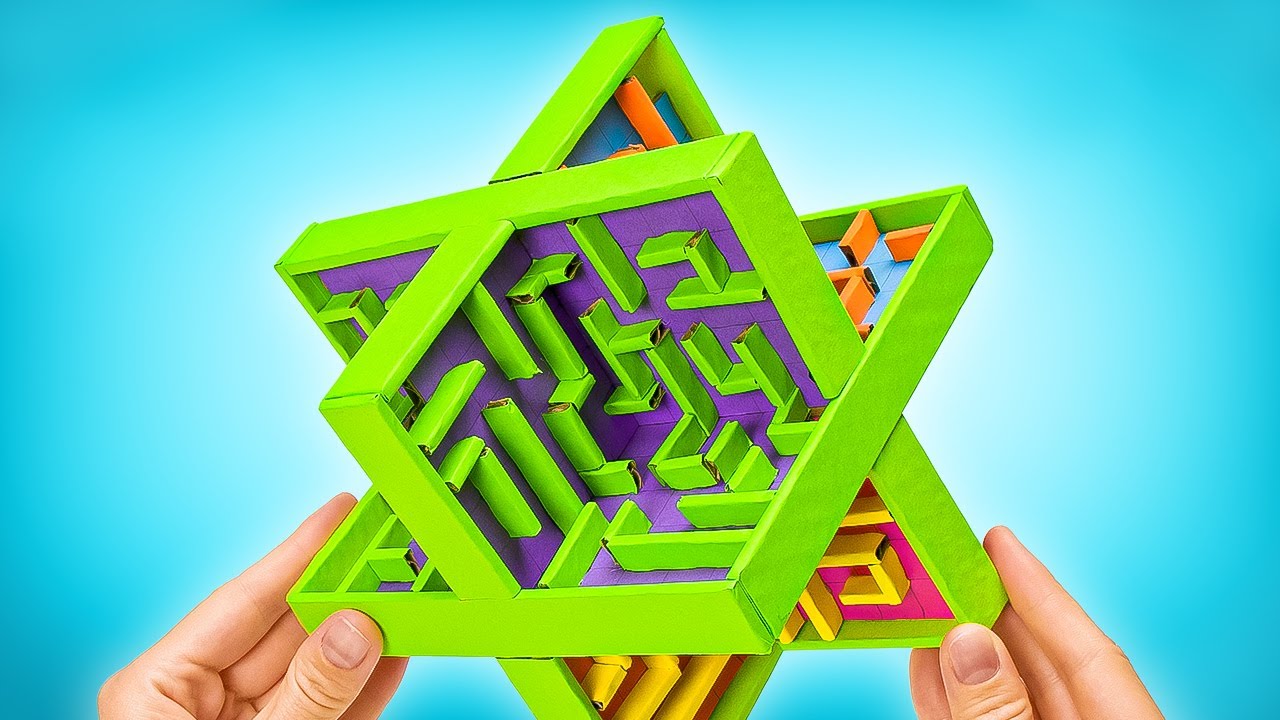 EASY DIY 3D Marble Maze From Cardboard: Let's Craft & Play Together!
