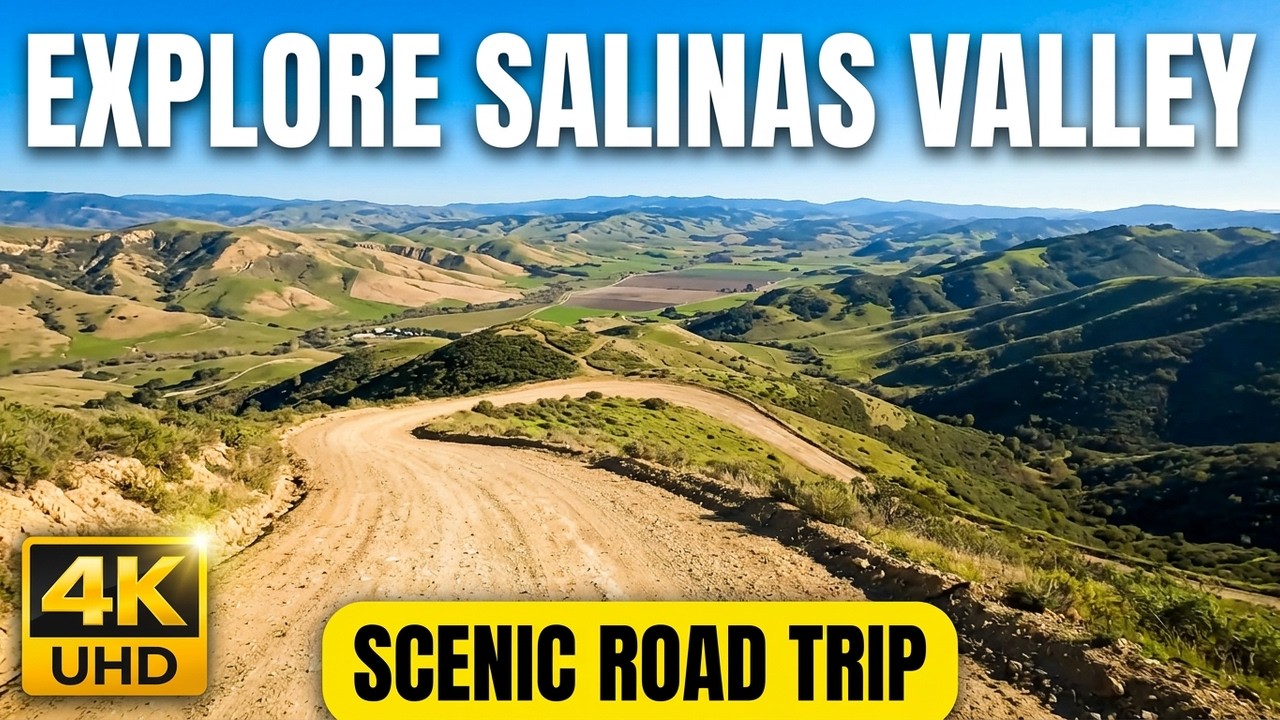 SALINAS VALLEY, California - Williams Hill Recreation Area - 4K (Ultra HD) Driving Tour