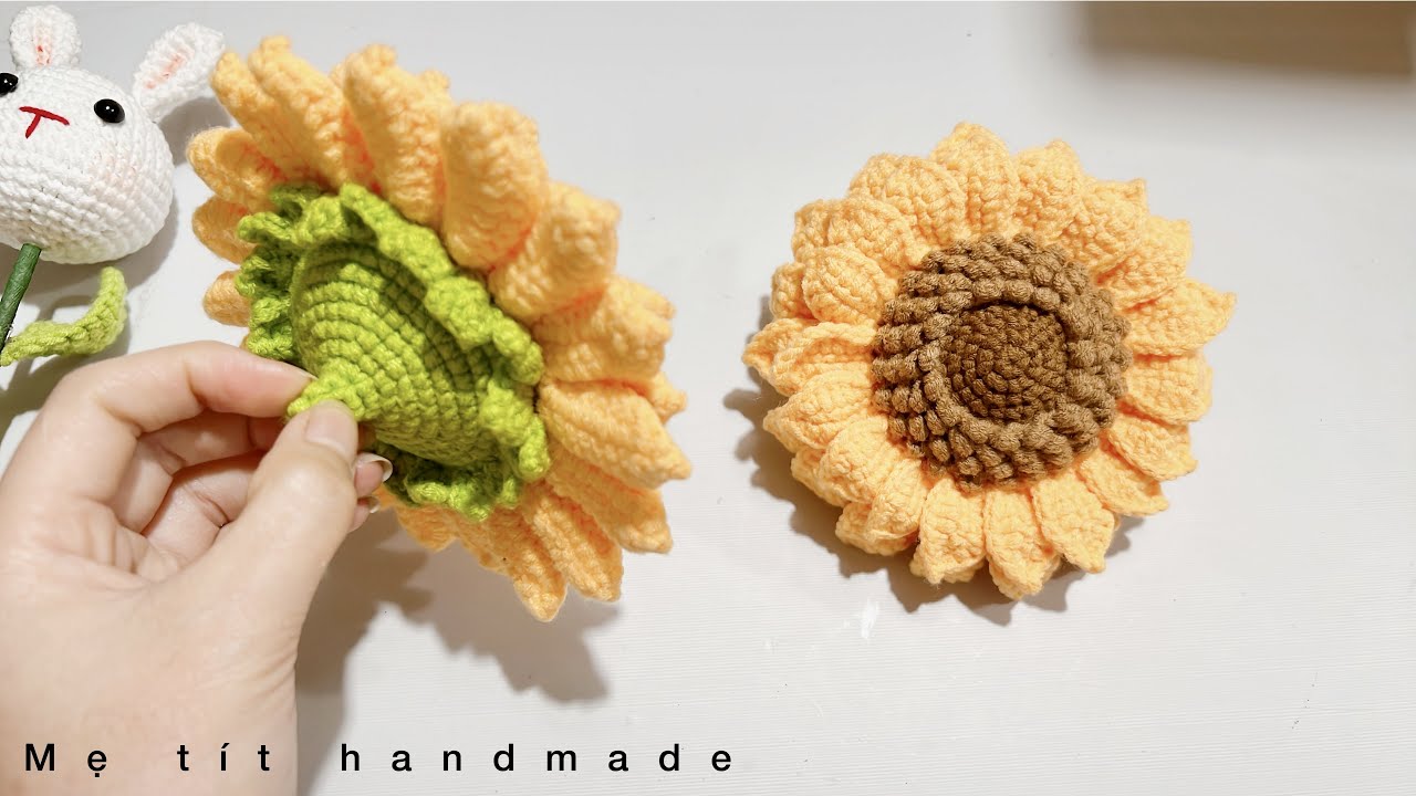 Hướng dẫn móc hoa hướng dương phần 2 | mẹ tít handmade