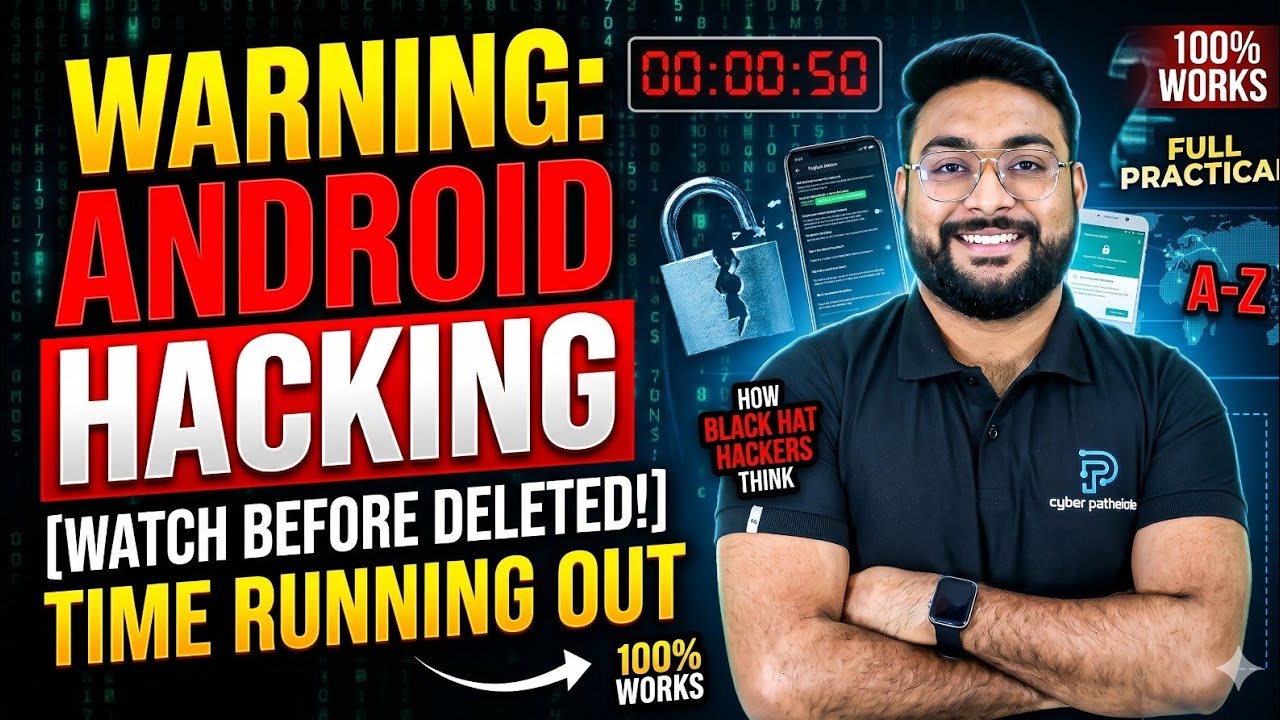 Android Hacking: Complete 2hr Masterclass| APK Reverse Engineering & Exploits [Watch Before Deleted]