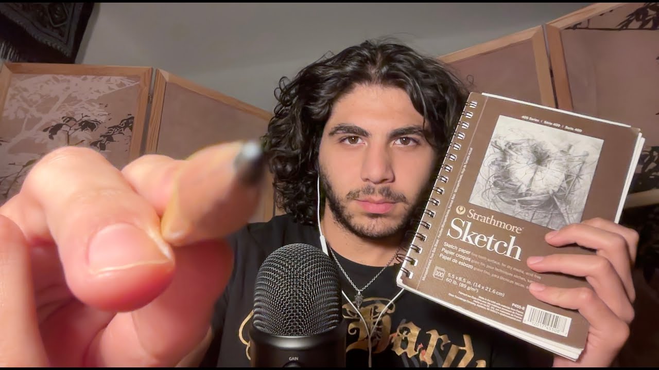 ASMR Sketching You (personal attention, whispered + reveal)