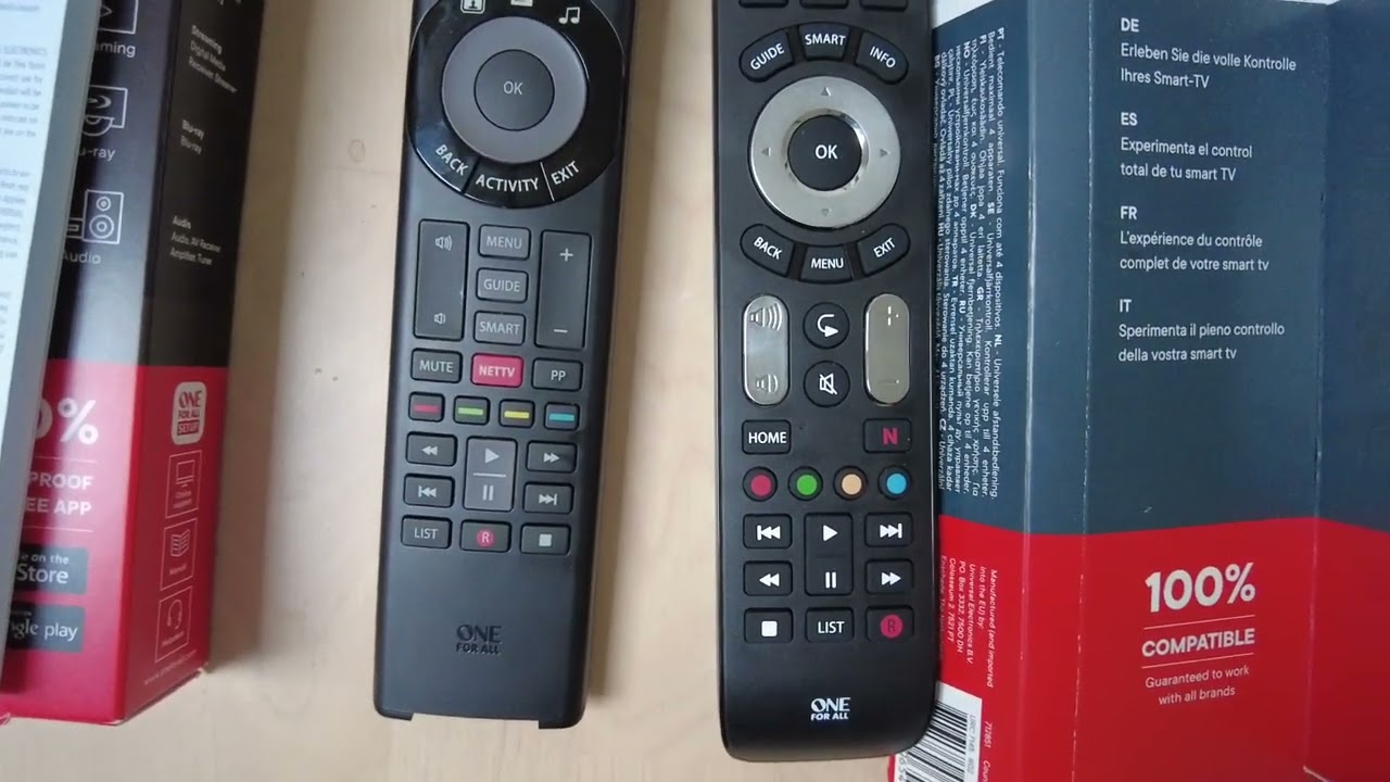 One for All Universal Remote Multi Device: 4- and 5-Device Remote Side-by-Side Comparison