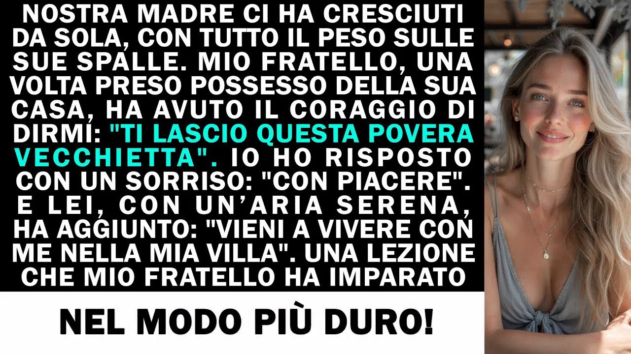 NOSTRA MADRE CІ НА CRESCIUTI DA SOLA, CON TUTTO IL PESO SULLE SUE SPALLE.