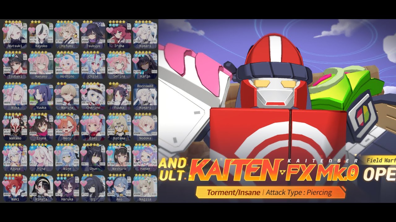 [Blue Archive] Kaiten Outdoor Blue Torment - 6 Teams - 37,349,201 pt