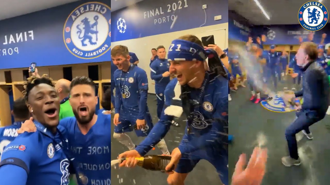 Chelsea Locker Room Celebrations After Winning The Champions League Final
