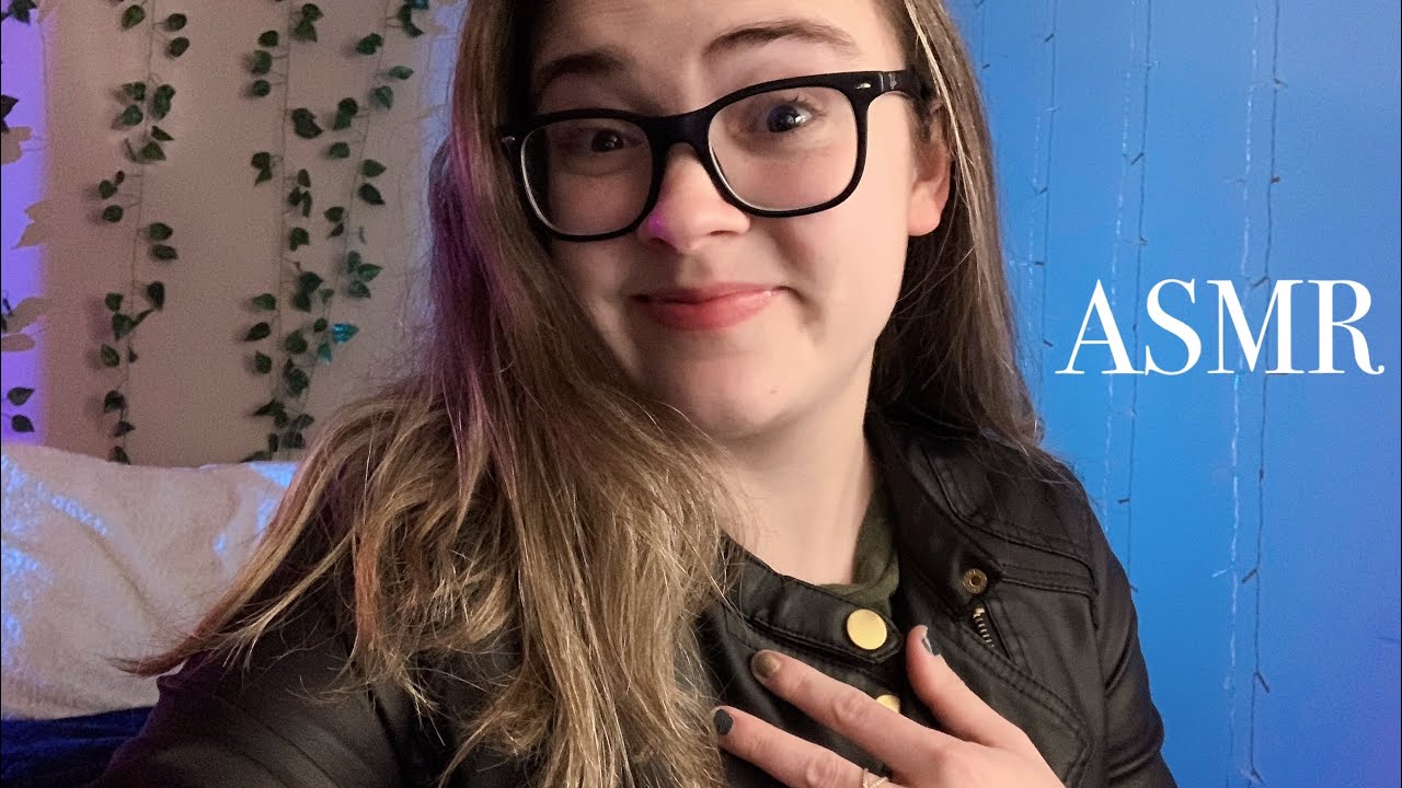 ASMR with leather jacket sounds (scratching, tapping, and zipper sounds) (lo-fi) ✨ part 3
