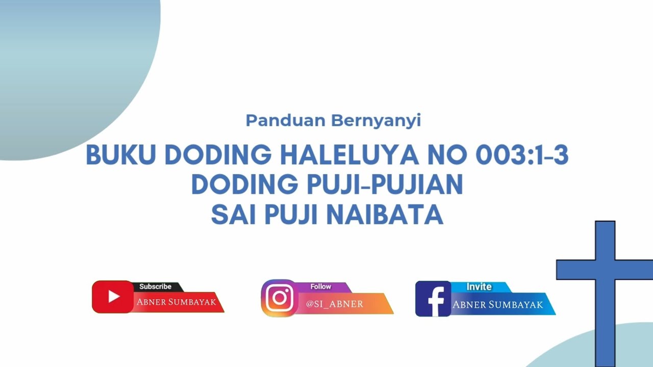 Buku Doding Haleluya No 3:1-3 | SAI PUJI NAIBATA | Panduan Bernyanyi