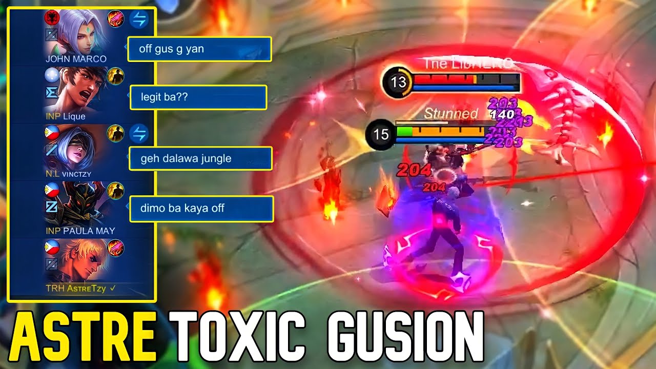 ASTRE GUSION AS A TOXIC PLAYER 😂 | MLBB
