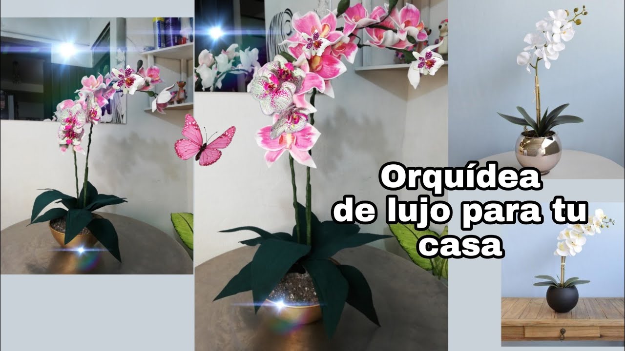 COMO HACER UNA ORQUÍDEA decorativa super fácil /orquídeas de foamy