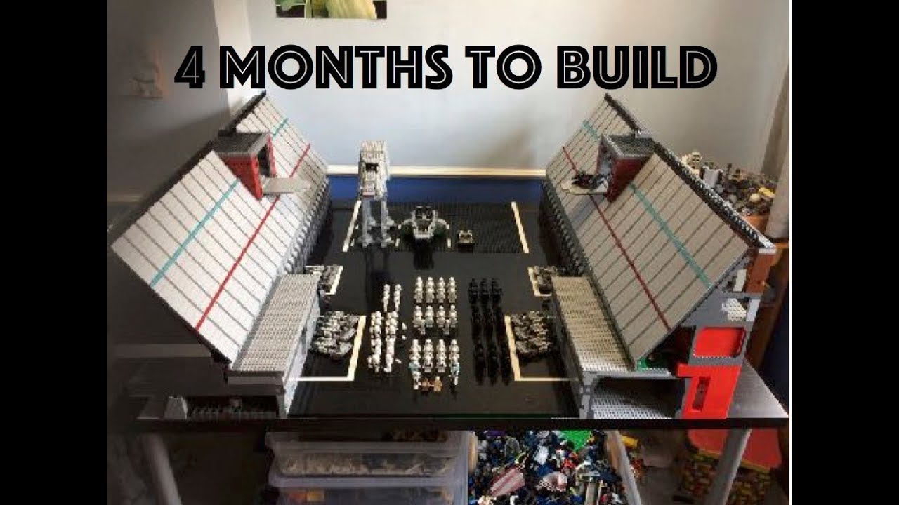 HUGE LEGO STAR WARS FIRST ORDER HANGER MOC (LAST JEDI SNOKES SHIP) + CUSTOM AT AT