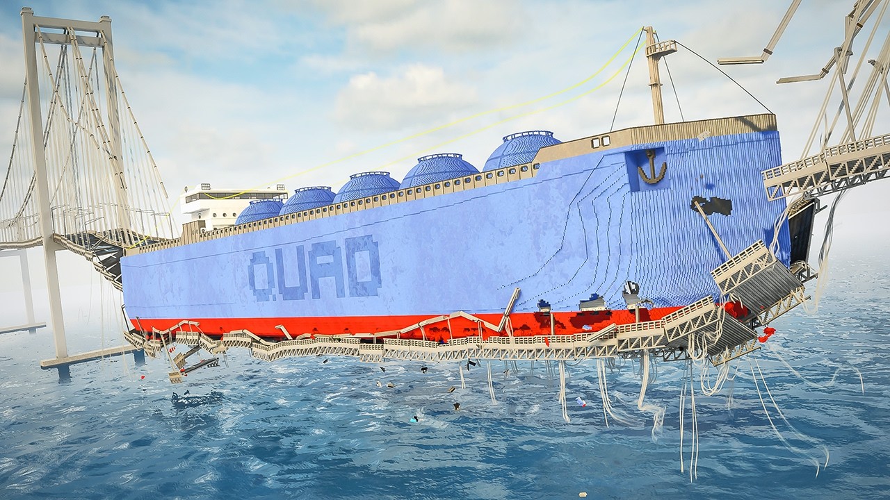 Testing Bridge Strength with Different Ship Sizes | Teardown Physics
