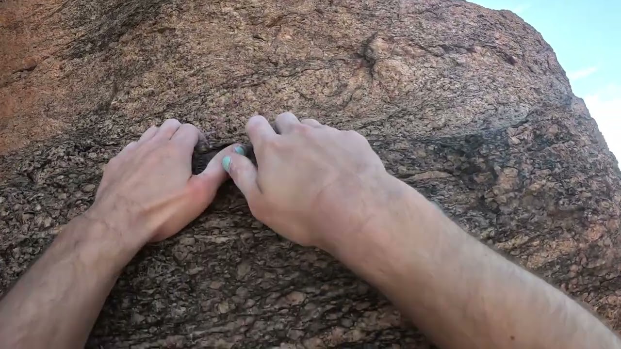 Climbing One Green Spot (5.9) at Ruins Mount Lemmon