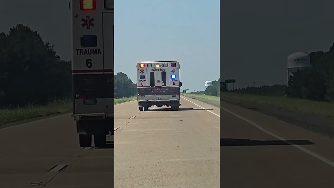 AMBULANCE TIME ON THE HIGHWAY #ambulanceservice #ambulanceslife #emergency #FIRESERVICES