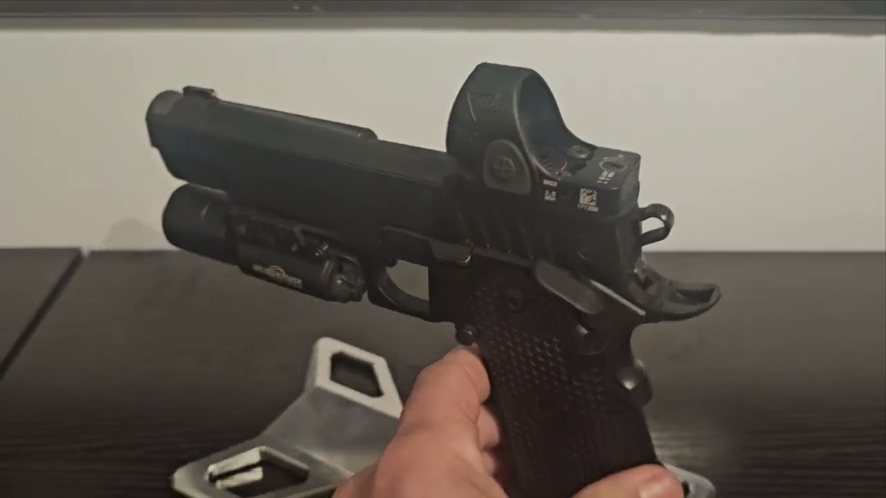 Nighthawk Fire Hawk custom double stack 1911 with range footage 