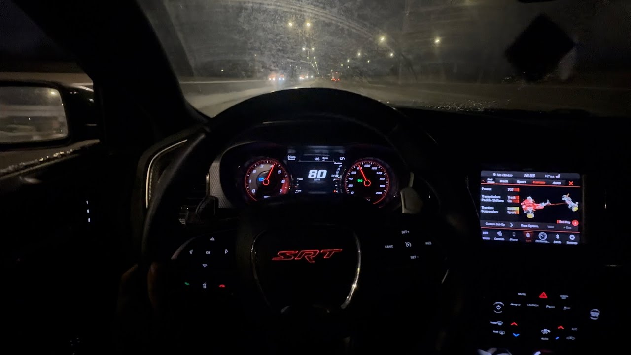 Nighttime POV in Hellcat Charger🐈‍⬛