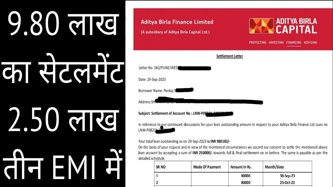 Fullerton Loan Settled in 25% | aditya birla loan settlement in 25% | loan settlement kaise kare
