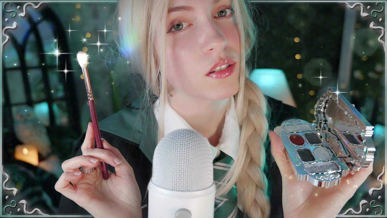 ASMR Tu AMIGA de Slytherin te Maquilla para la cena 🎄🎁 【Atención Personal】