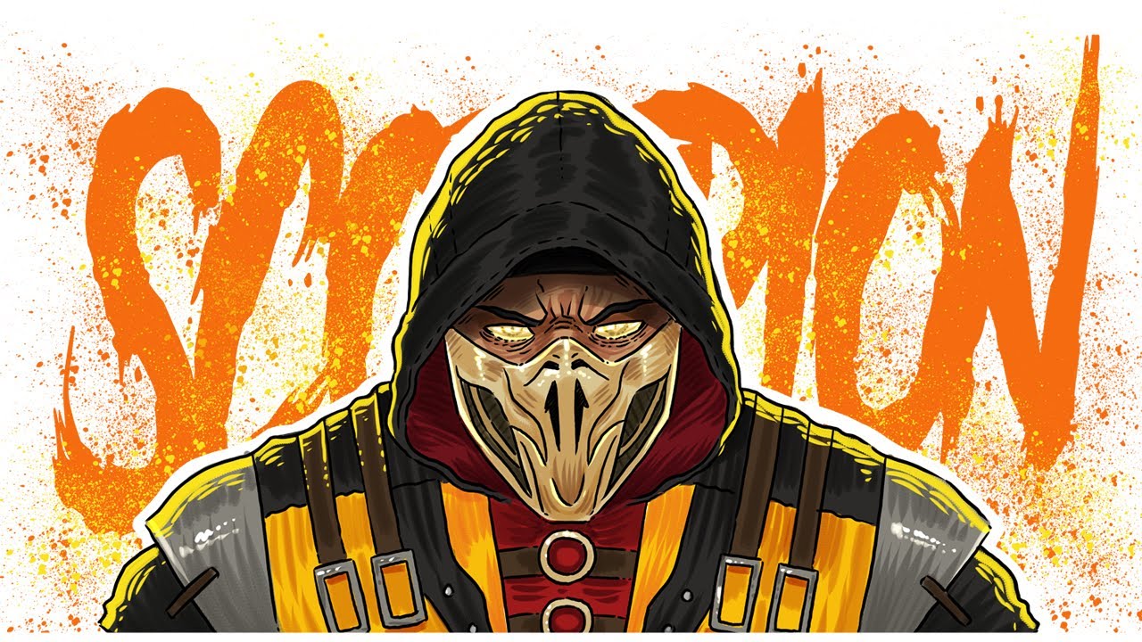 How I draw Scorpion Mortal Kombat