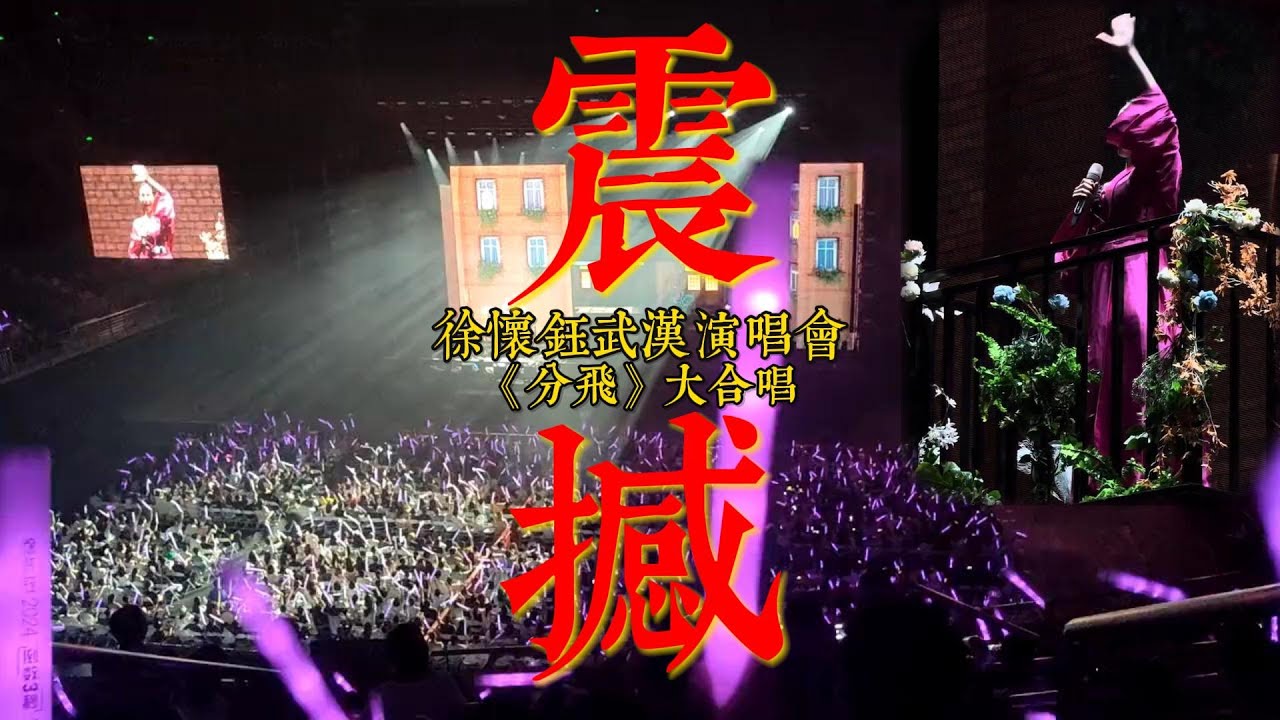 徐懷鈺武漢演唱會《分飛》大合唱，場面太震撼了!!