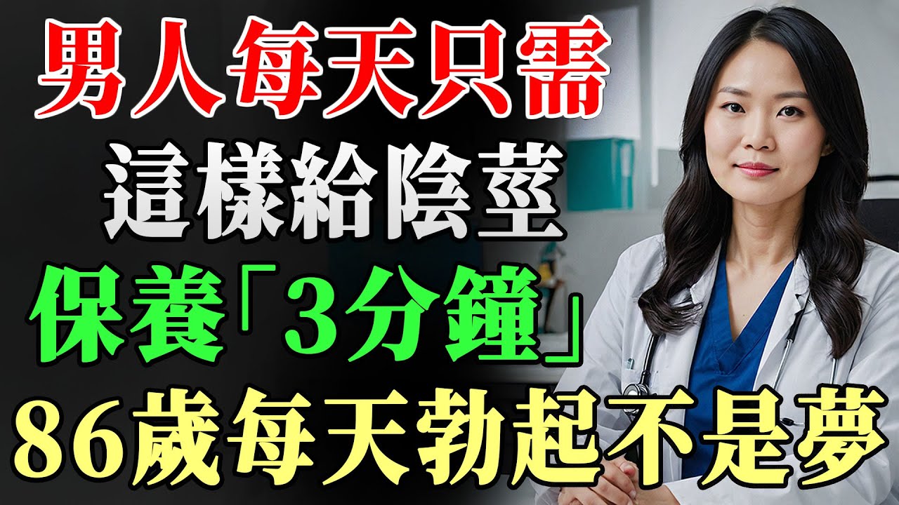 一天3分鐘，男科醫師推薦陰莖疏通秘訣，輕鬆保持青春活力，改善男性健康！