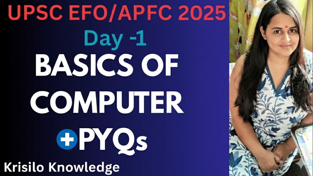 Day 1  EPFO APFC  COMPUTER SERIES  BASICS OF COMPUTER  