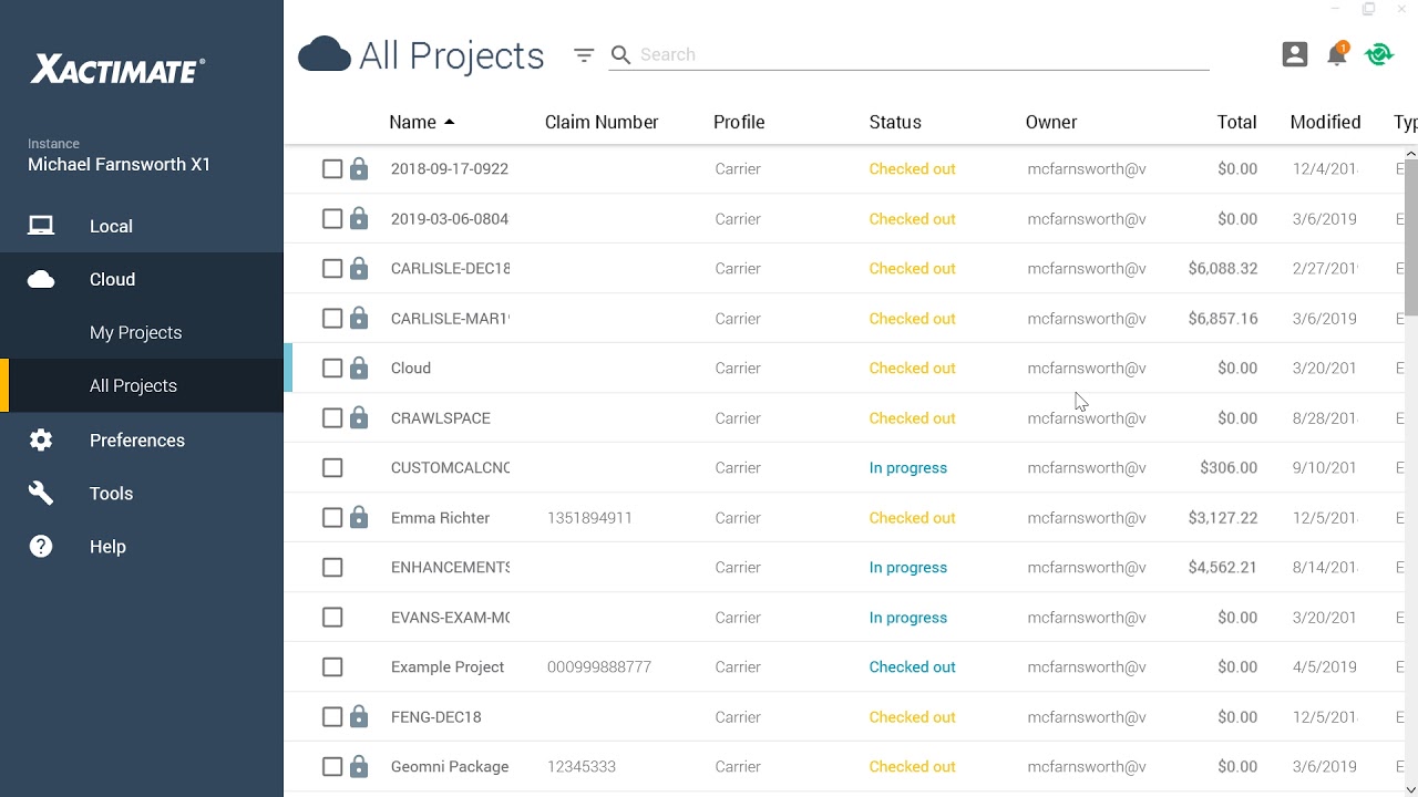 Xactimate Xpert Tip: Checking-out and in Projects to the Cloud in Xactimate