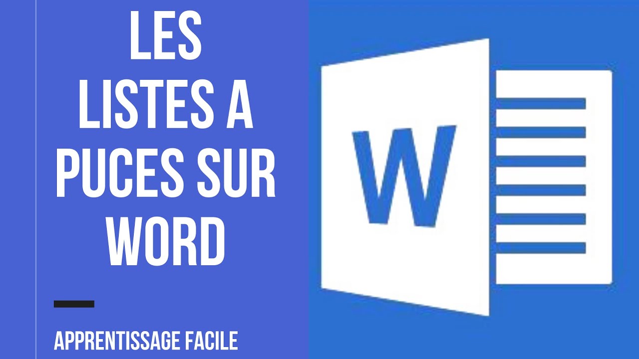 comment créer les listes a puces sur Word