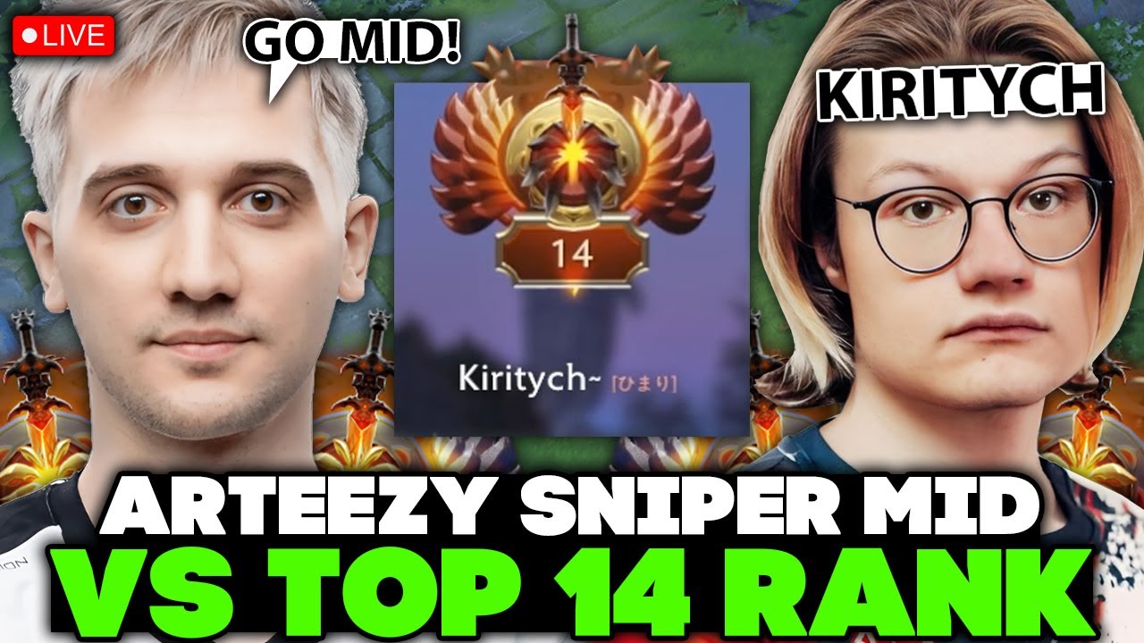 ARTEEZY plays on SNIPER MID vs TOP 14 RANK KIRITYCH