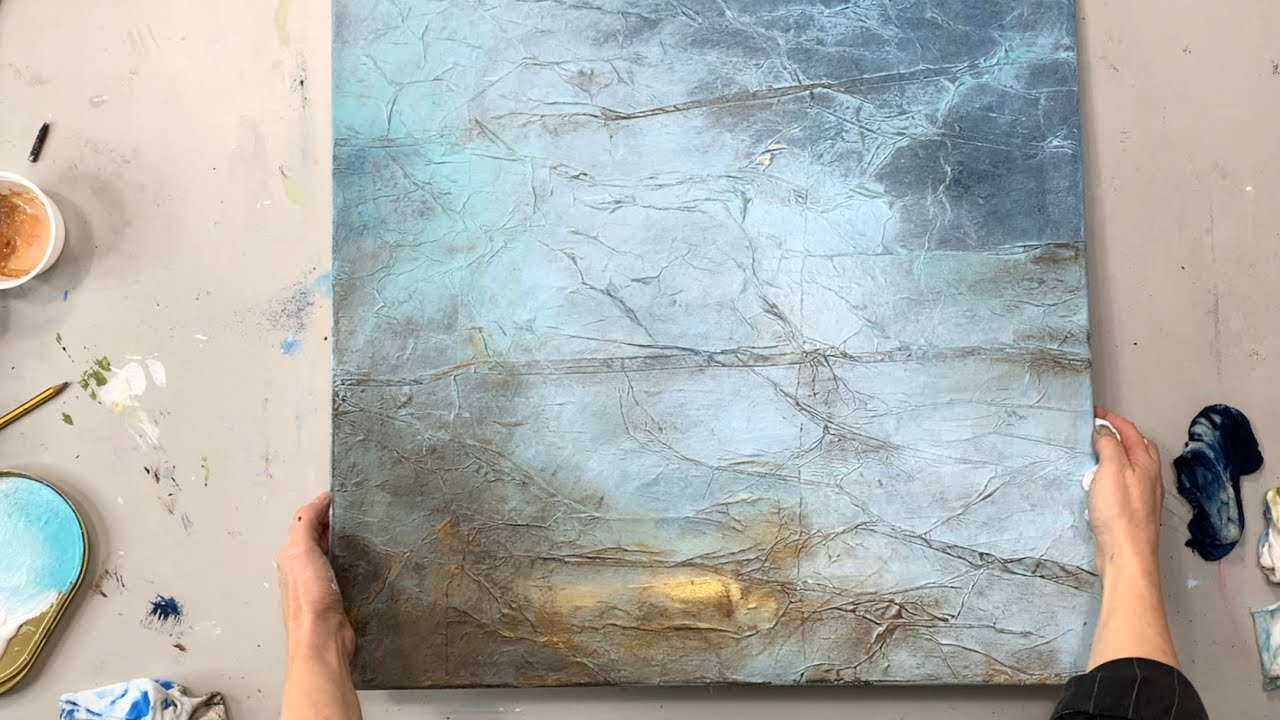 DIY Effekt Struktur! GOLD - Abstrakte Acrylmatechniken - Schichtungen - Step by Step