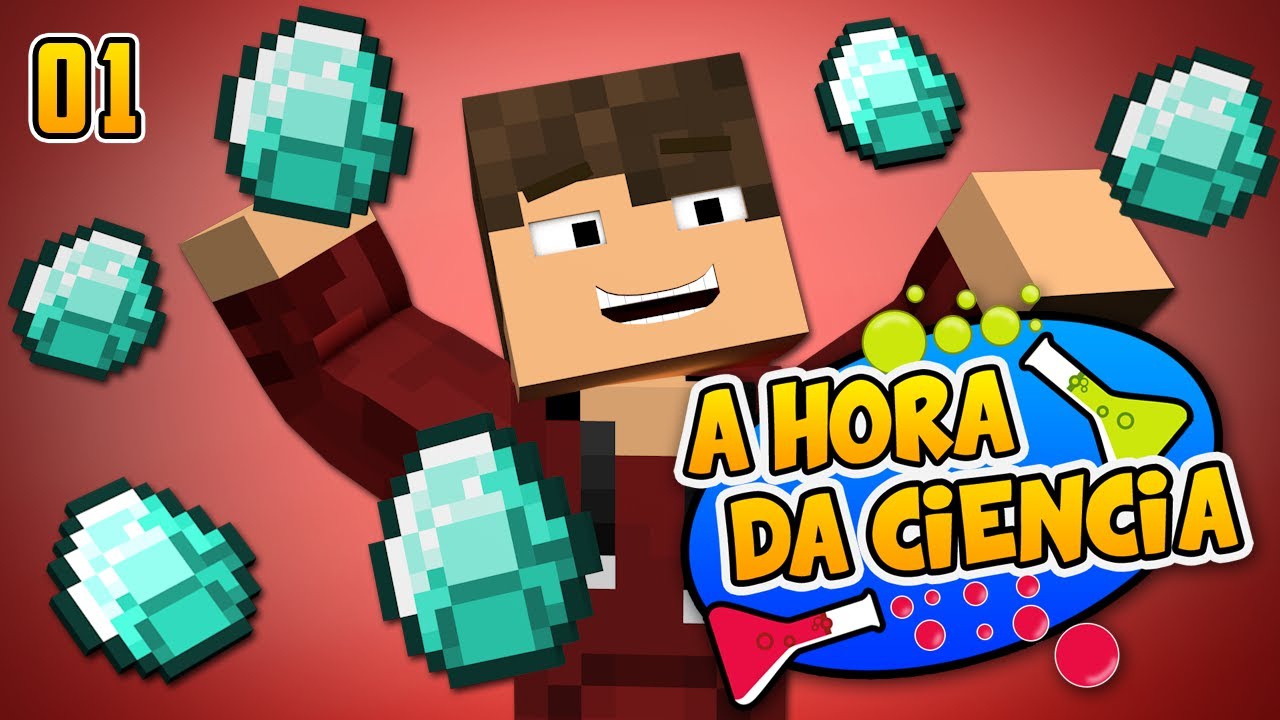 Minecraft: A HORA DA CIÊNCIA #01 - Estou Rico! Muitos Diamantes =D