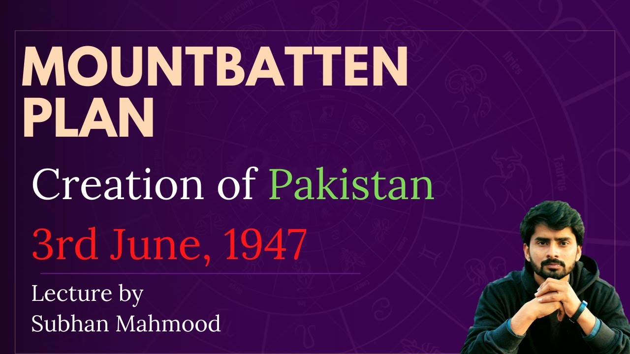 3rd June Plan and Creation of Pakistan - Mountbatten's Plan 1947