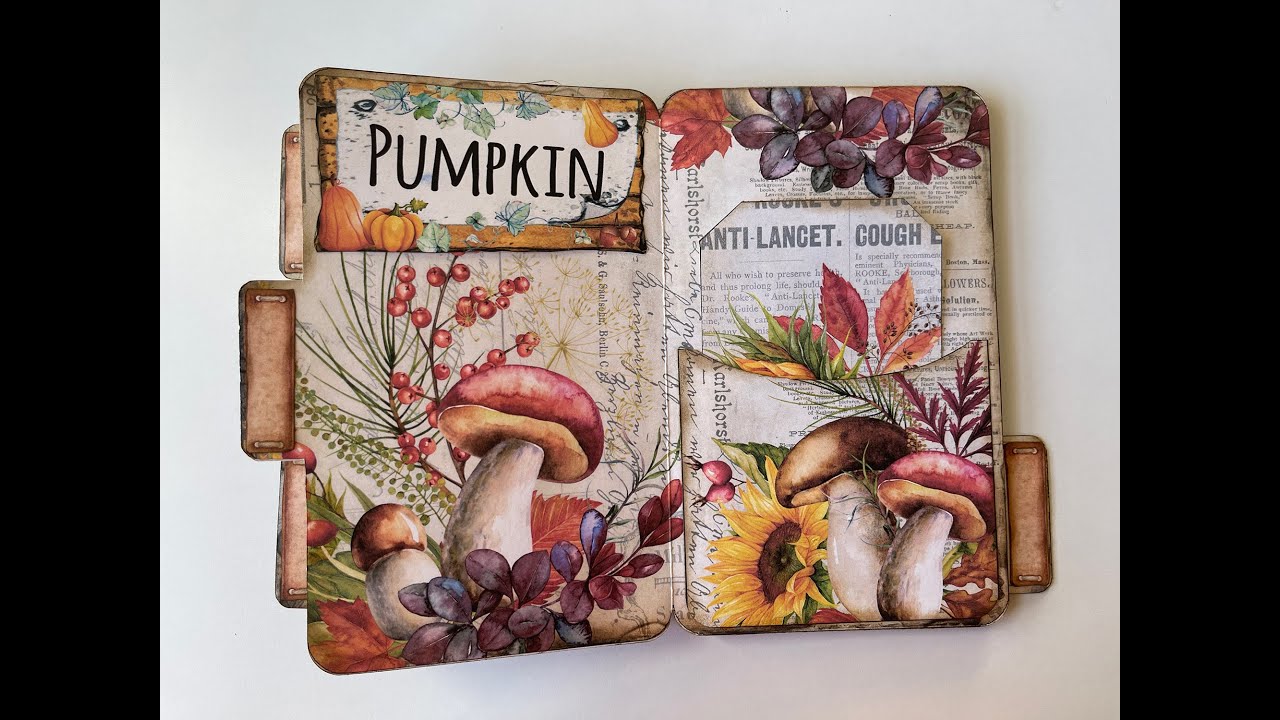 Printable Kit. Autumn Theme Ephemera storage folder flip through by SS Digital studio