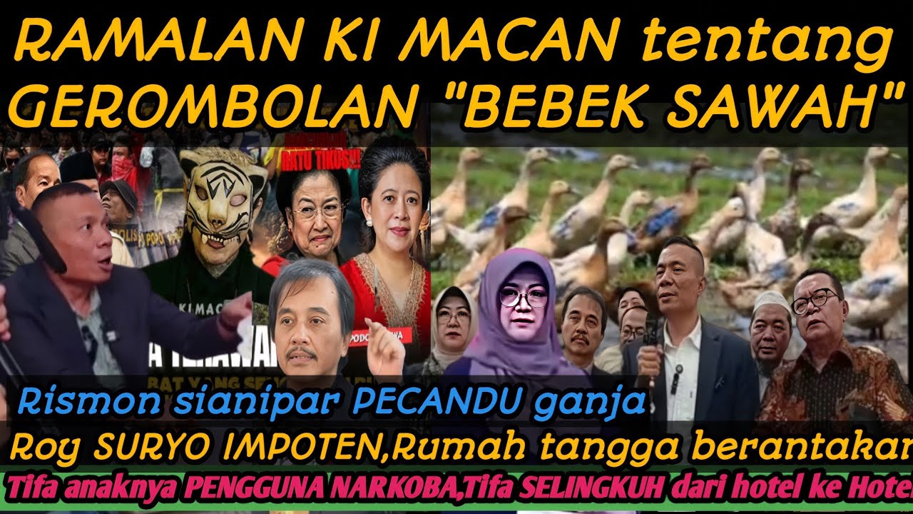 Ramalan dan terwangan Ki Macan untuk Roy Suryo,Rismon,tifa Dan gerombolannya