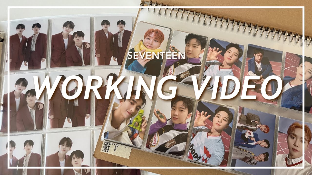 SEVENTEEN ￤ working video🕯￤ アルバム トレカ整理・収納 ￤ 作業動画 ⸝⋆ 　︴ 세븐틴 포카 정리 carat vlog